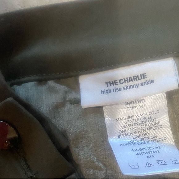 Joe's Jeans Olive Green     Charlie fit leather like - Picture 4 of 4